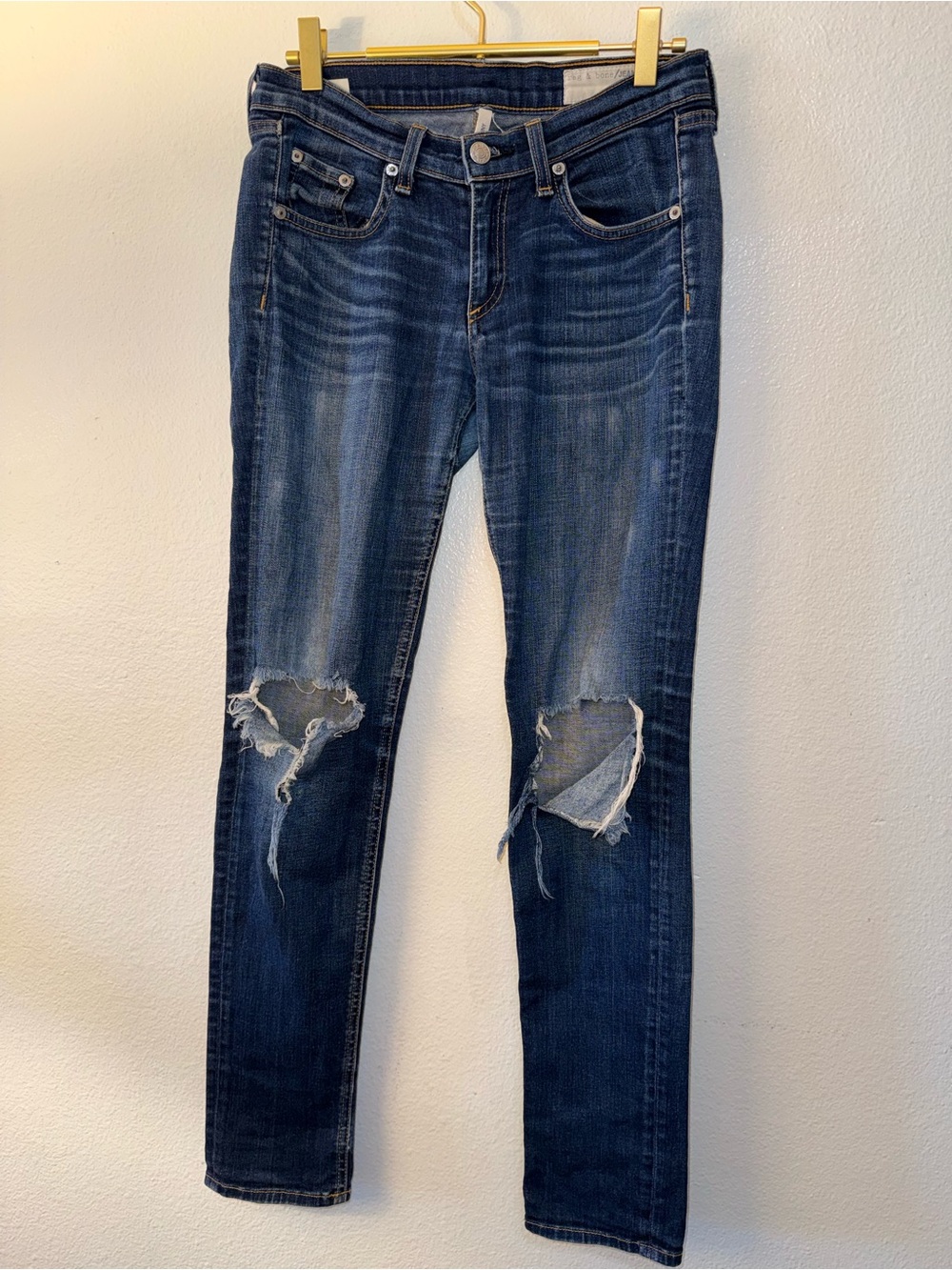 Rag and Bone Distressed Women's Jeans - Slim Fit